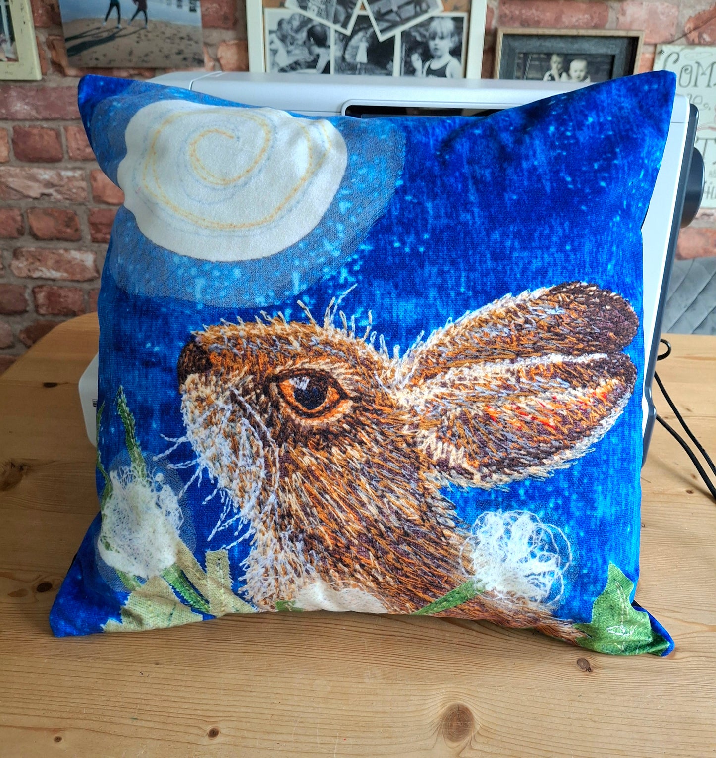 Harriet Hare Velvet Cushion