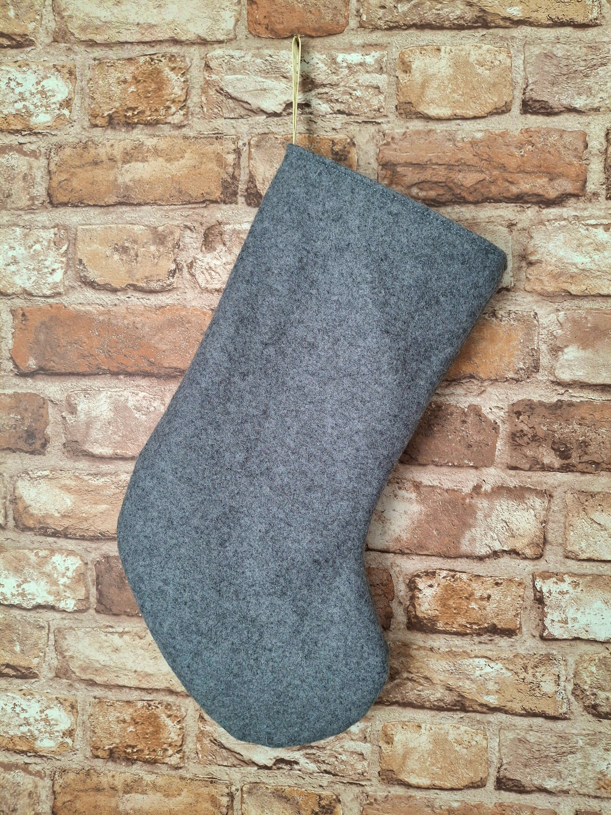 Christmas Stocking - Penguin - Grey Felt