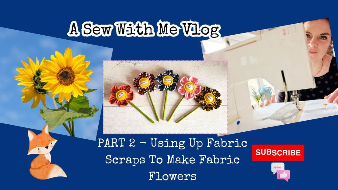 How to Make Another Style of Fabric Flowers Using Fabric Scraps - A video tutorial & great scrap buster!
