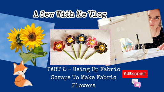 How to Make Another Style of Fabric Flowers Using Fabric Scraps - A video tutorial & great scrap buster!