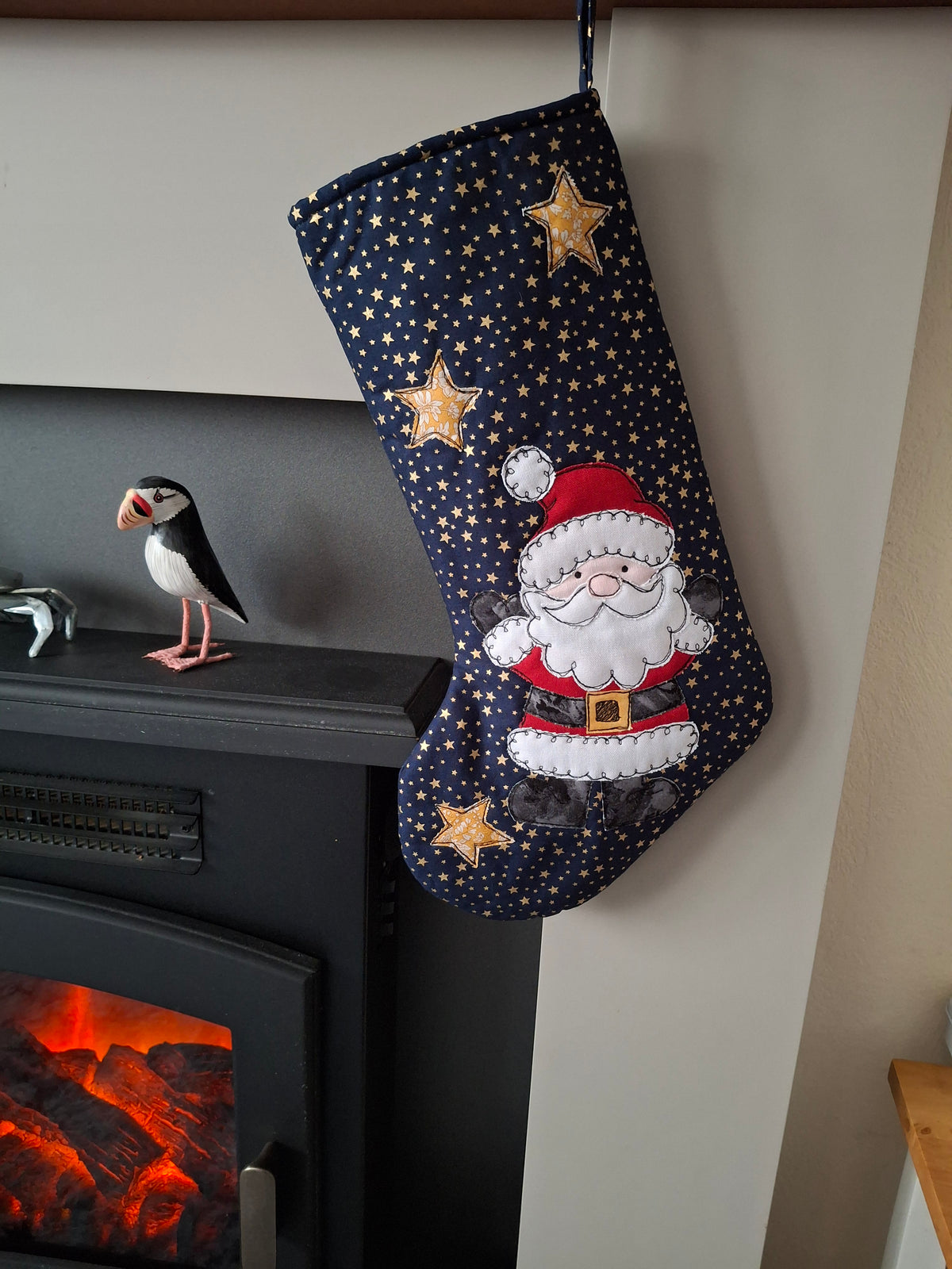 Christmas Stocking - Father Christmas - Navy