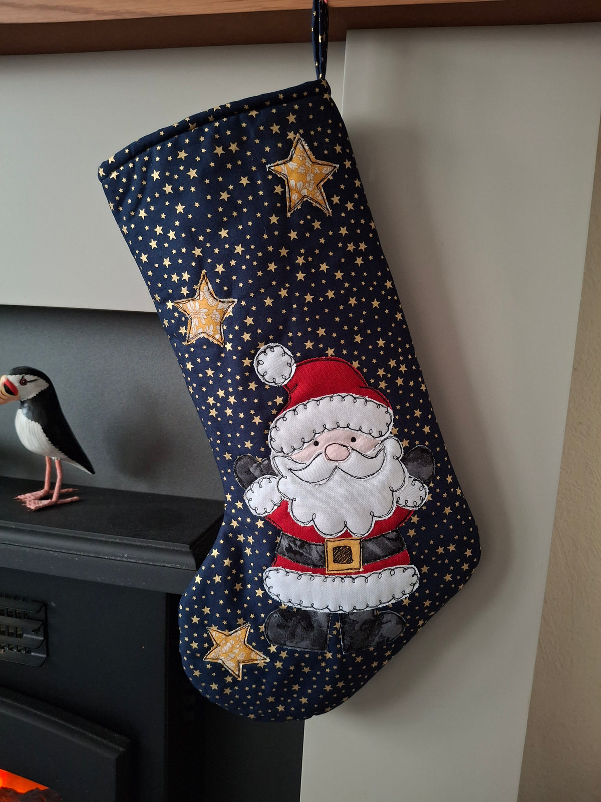 Christmas Stocking - Father Christmas - Navy