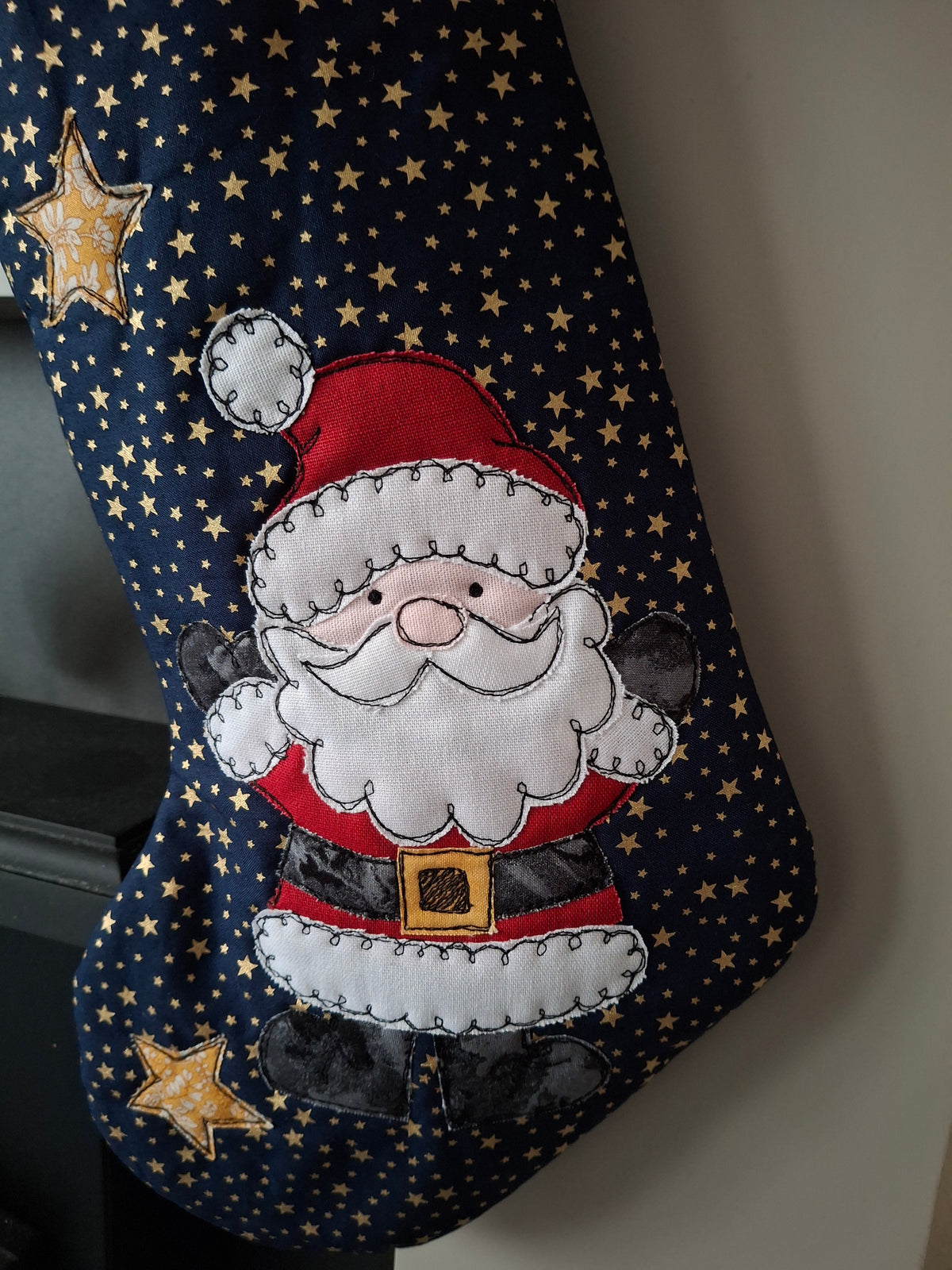 Christmas Stocking - Father Christmas - Navy