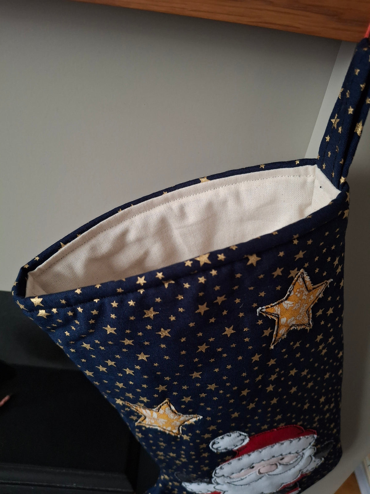Christmas Stocking - Father Christmas - Navy