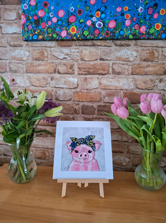 Original Textile Art - Penelope the Pig