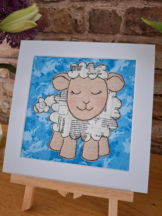 Original Textile Art - Wayne the Sheep