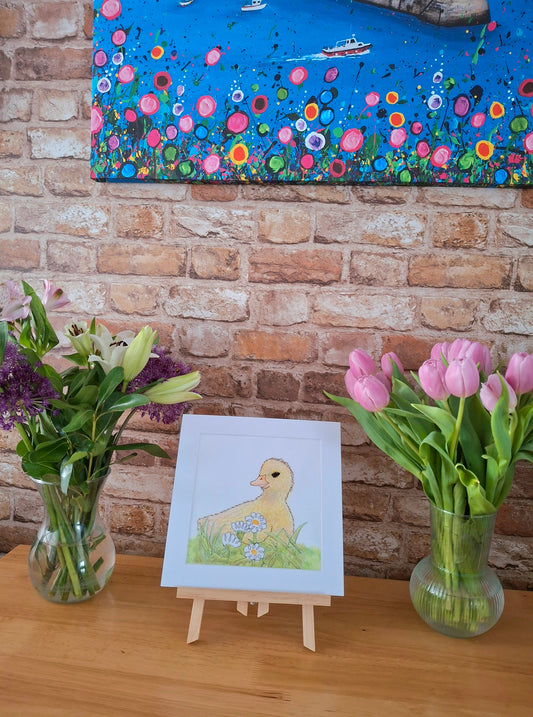 Original Textile Art - Daisy Duckling