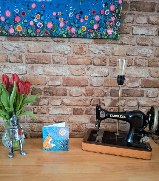 Luna Fox Greetings Card