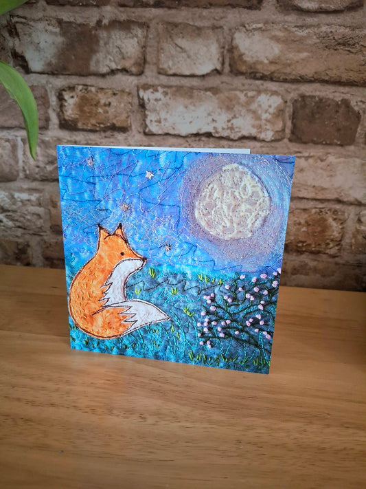 Luna Fox Greetings Card