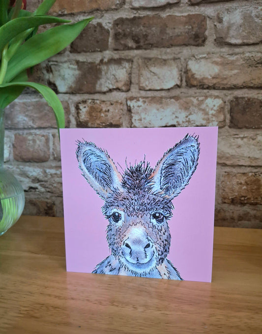 Heidi Donkey Greetings Card