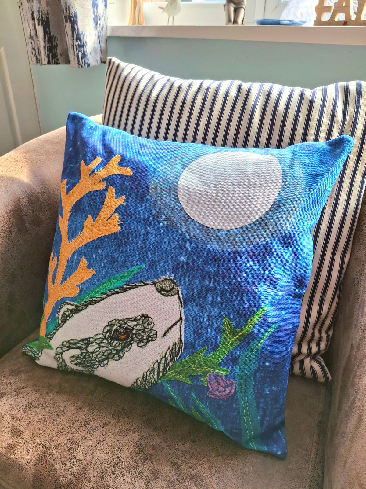 Bluebell the Badger Cushion - Midnight Hour Collection