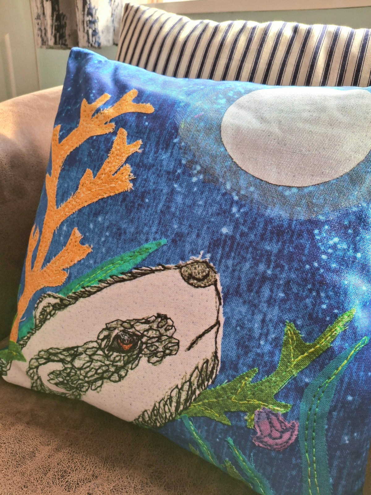 Bluebell the Badger Cushion - Midnight Hour Collection
