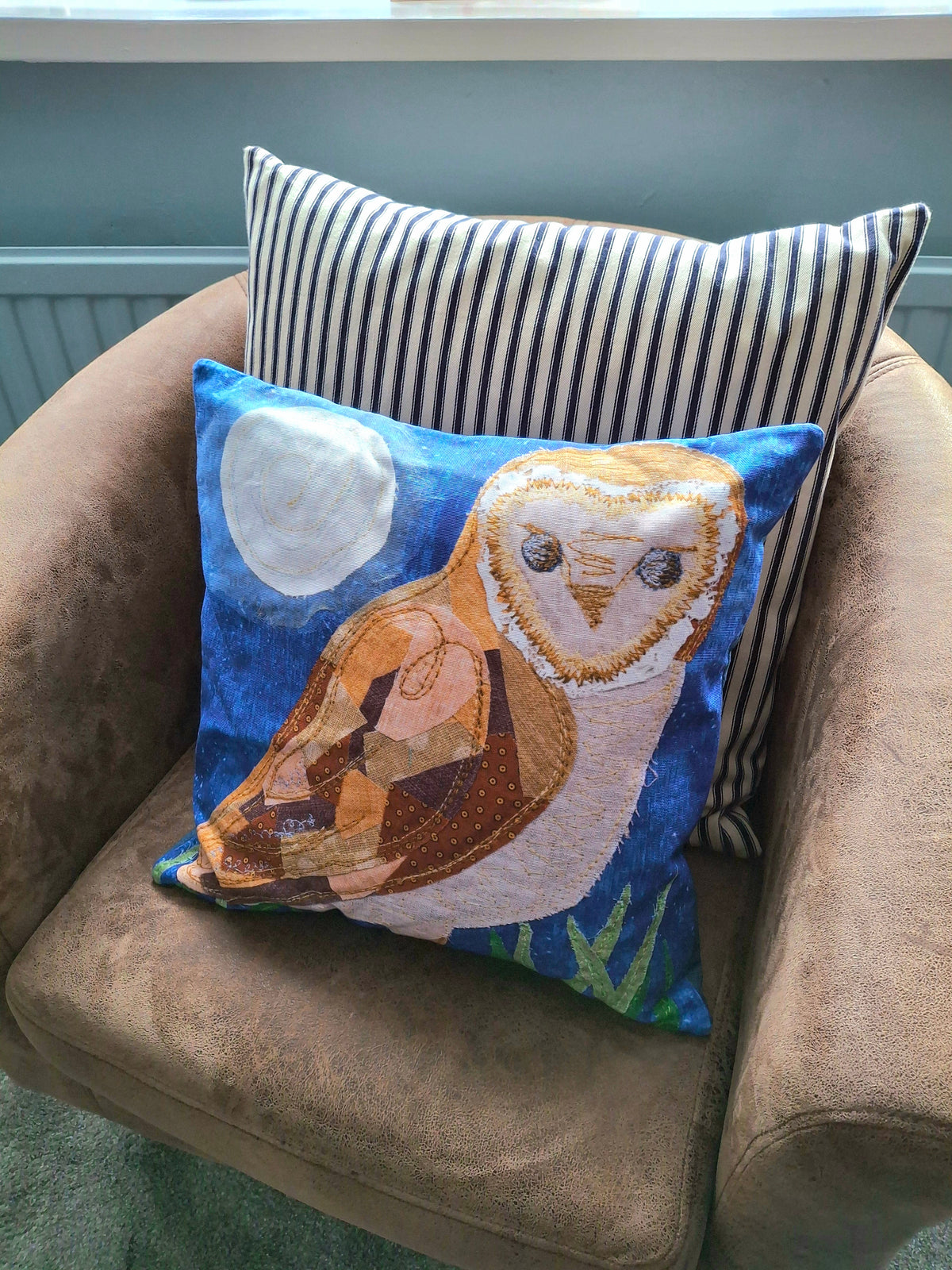Merlin the Barn Owl Cushion - Midnight Hour Collection