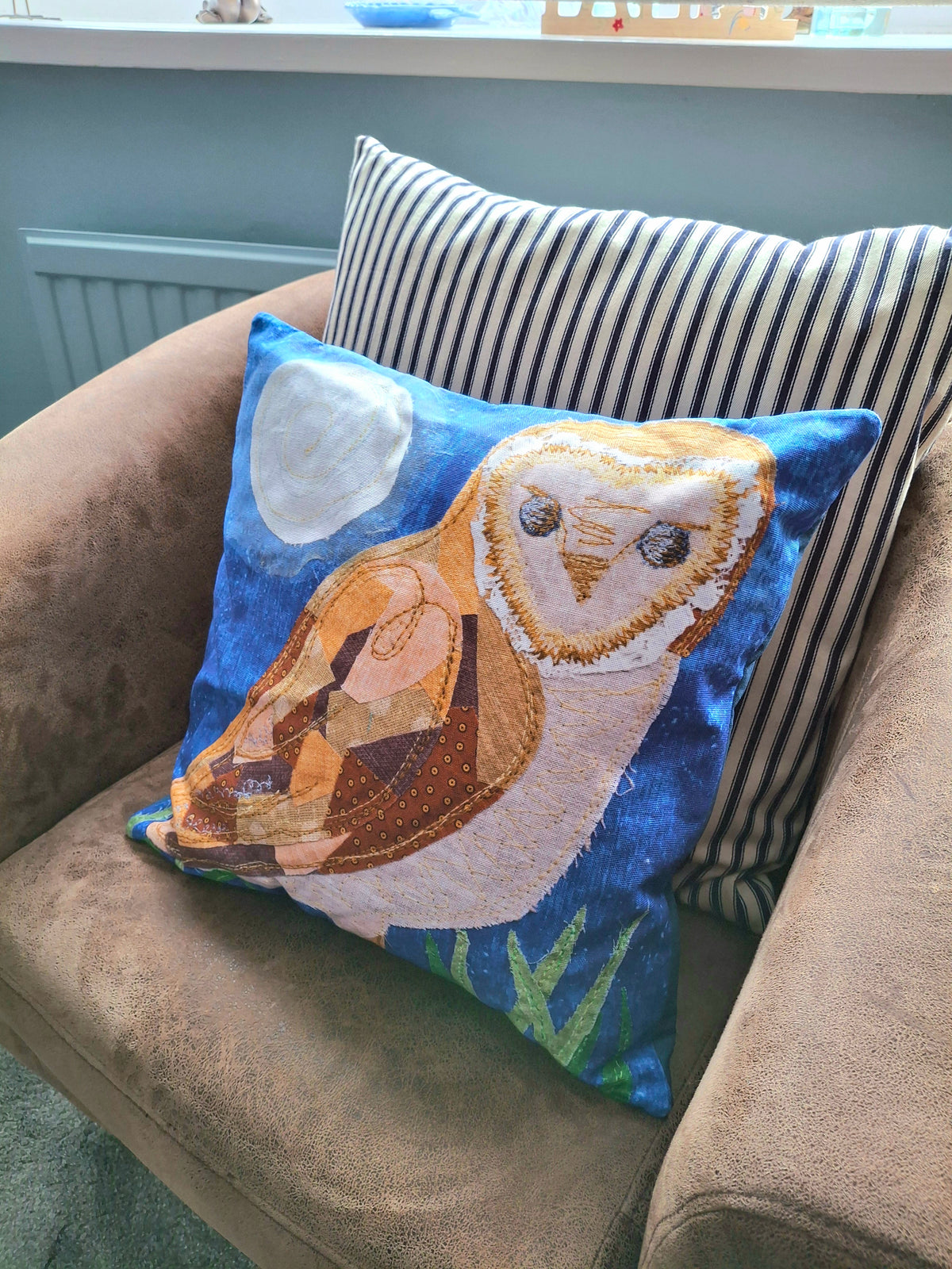Merlin the Barn Owl Cushion - Midnight Hour Collection
