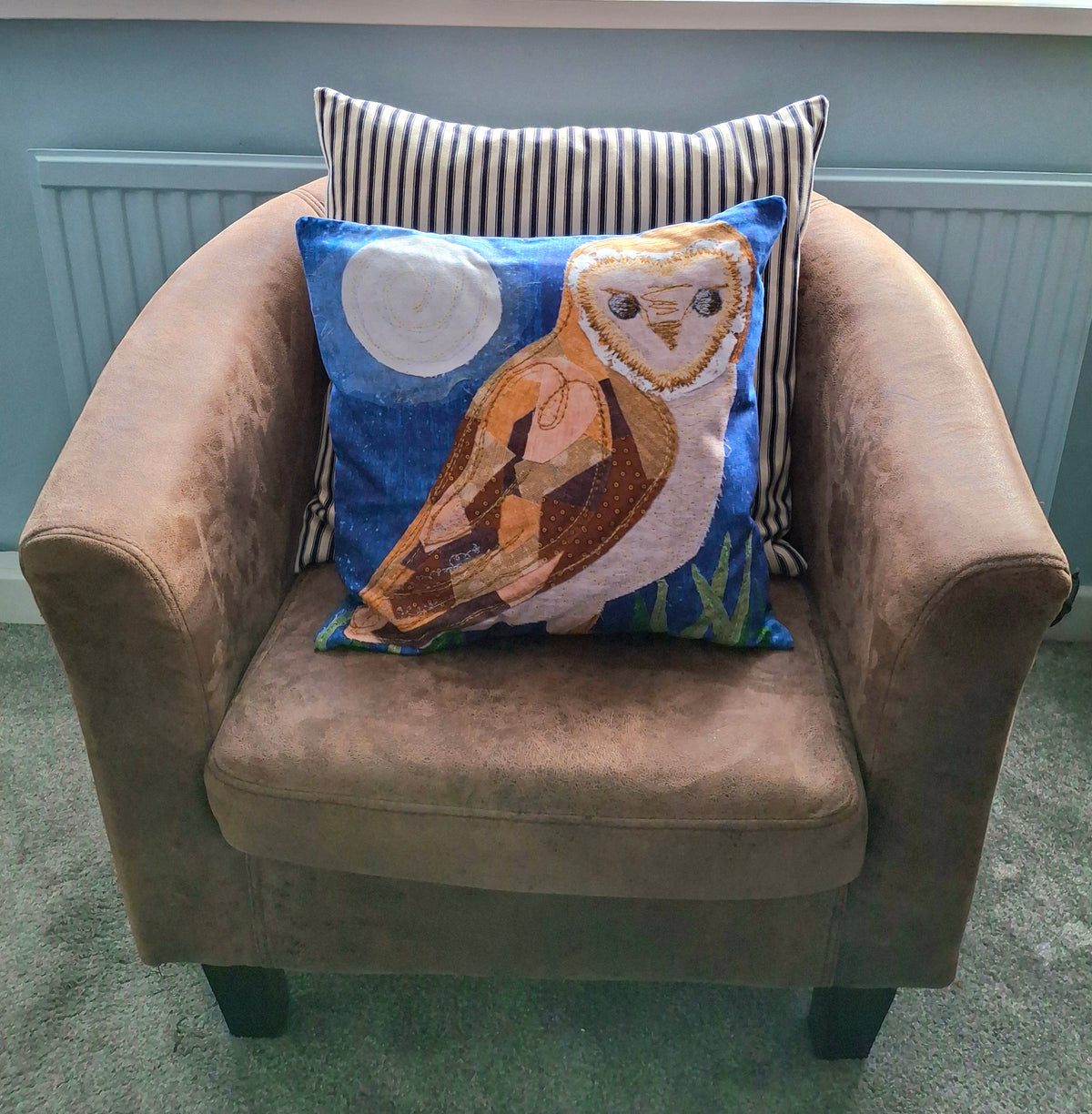 Merlin the Barn Owl Cushion - Midnight Hour Collection