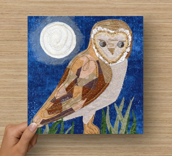 Merlin the Owl Art Print (8 x 8 inch)
