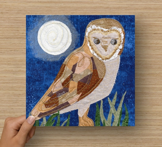 Merlin the Owl Art Print (8 x 8 inch)